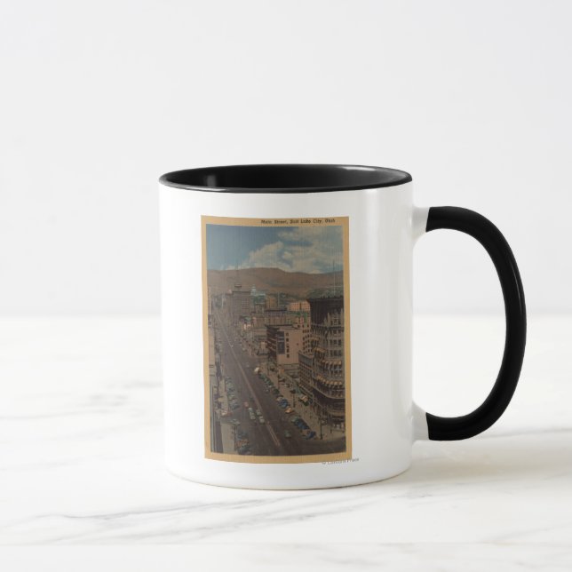 Salt Lake City, Utah - View of Main St. Mug (Right)