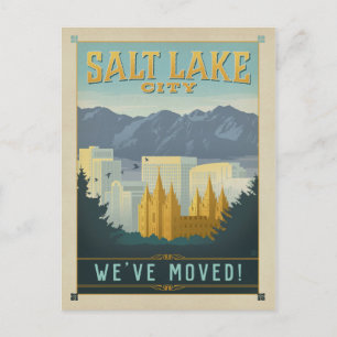 Salt Lake City, Utah We've Moved Invitation Postcard