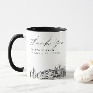 Salt Lake City Wedding Simple Custom Coffee Mug