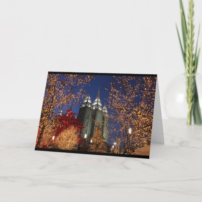 Salt Lake Temple Christmas Greeting Card (Front)