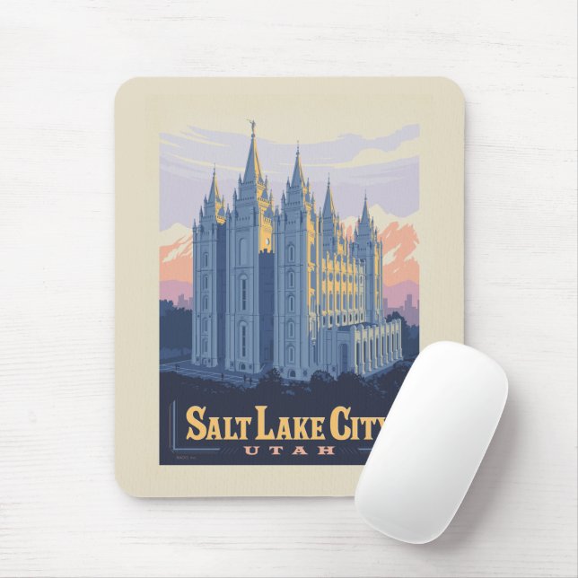 Salt Lake Temple | Salt Lake City, Utah Mouse Mat (With Mouse)