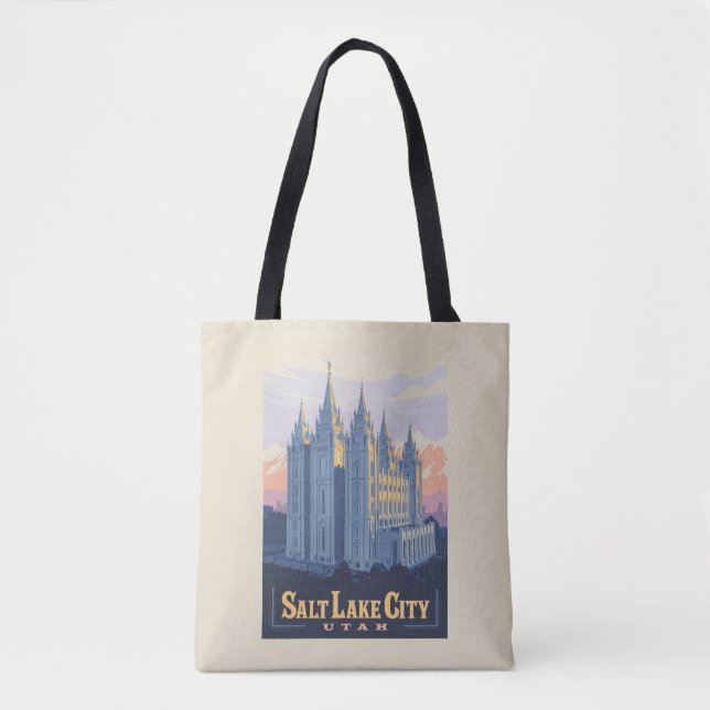Salt Lake Temple | Salt Lake City, Utah Tote Bag (Front)