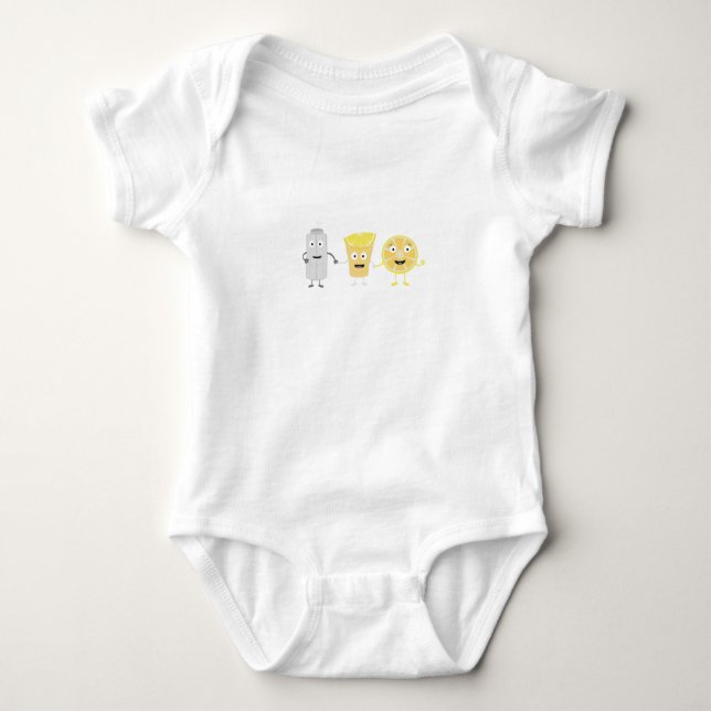 Salt, lemon and tequila baby bodysuit (Front)