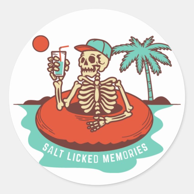 Salt Licked Memories Classic Round Sticker (Front)