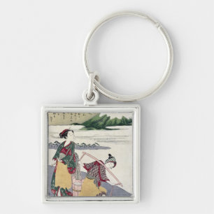 Salt Maidens on the Tago-no-ura Beach Key Ring