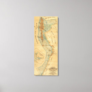 Salt marsh and tide lands map canvas print