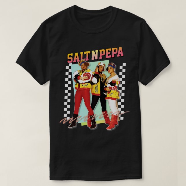 Salt N Pepa 80s Aesthetic Design 1 T-Shirt (Design Front)