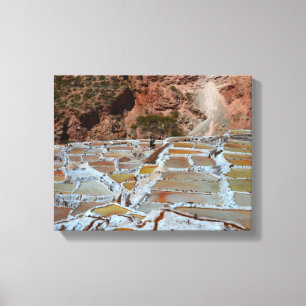 Salt Pans of Maras, Peru Canvas Print