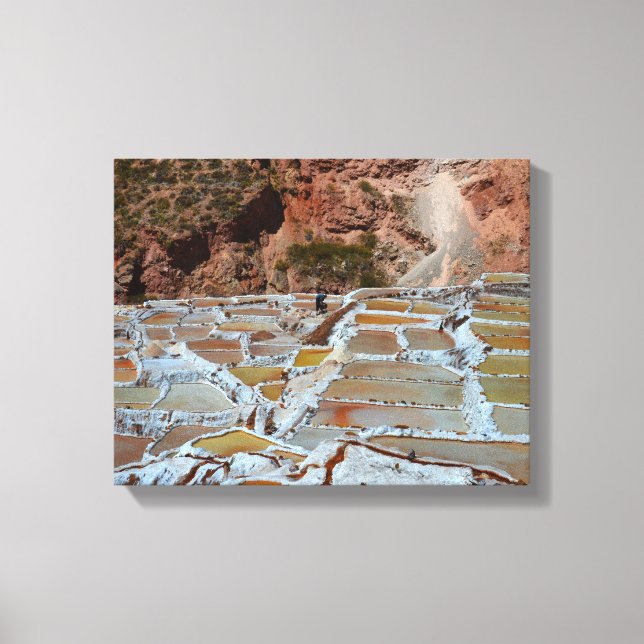 Salt Pans of Maras, Peru Canvas Print (Front)