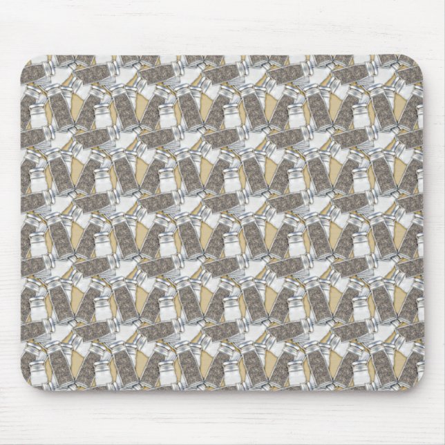 Salt & Pepper Pattern Mouse Mat (Front)