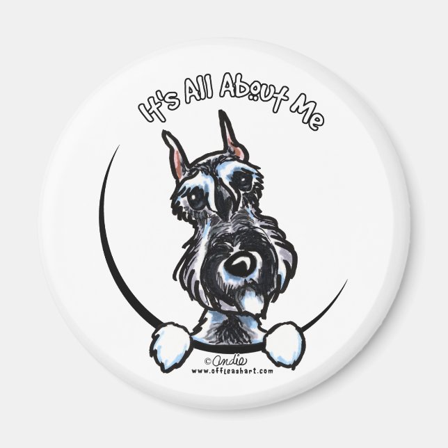 Salt Pepper Schnauzer IAAM Magnet (Front)
