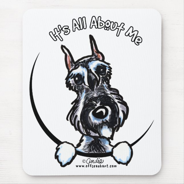 Salt Pepper Schnauzer IAAM Mouse Mat (Front)