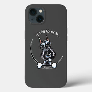 Salt Pepper Schnauzer Its All About Me Solid Case-Mate iPhone Case
