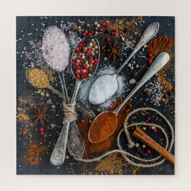 Salt Pepper Spices Condiments Cooking Food Jigsaw Puzzle (Vertical)