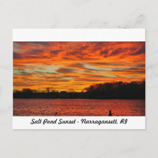 Salt Pond Narragansett Rhode Island Postcard