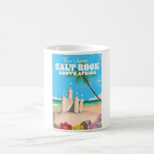 Salt Rock South Africa vintage travel poster Coffee Mug