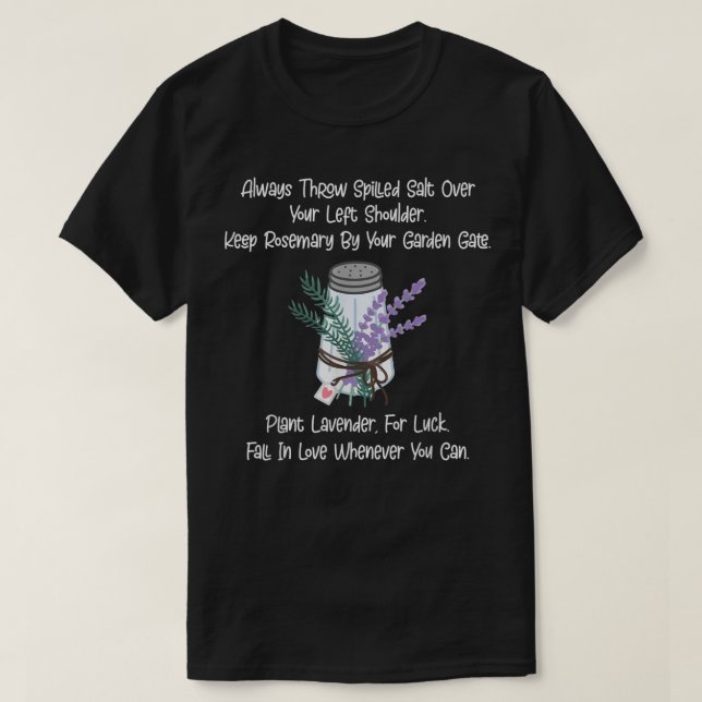 Salt Rosemary Lavender Love Practical Magic Inspir T-Shirt (Design Front)