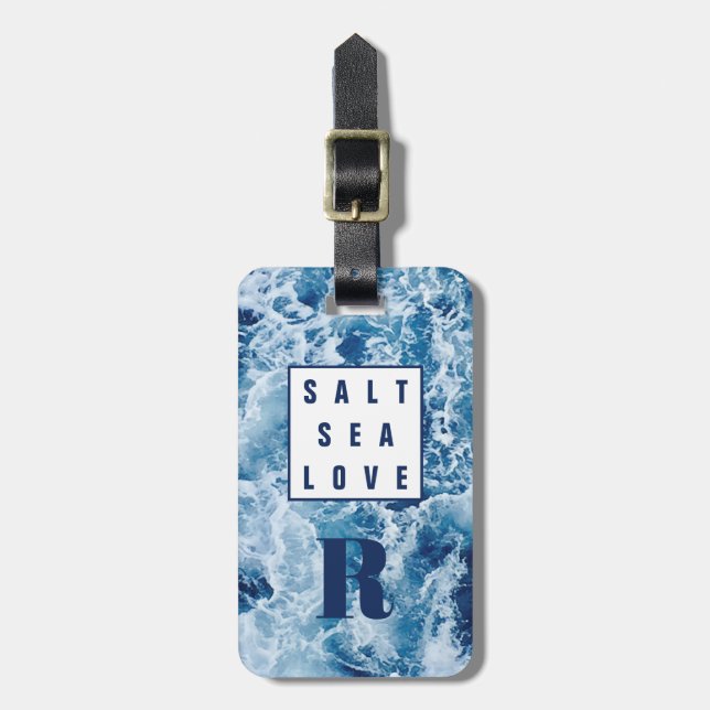 Salt Sea & Love Luggage Tag (Front Vertical)