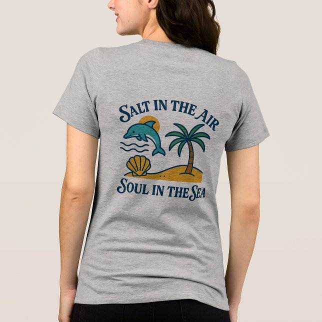 Salt & Soul Dolphin  Tri-Blend Shirt (Back)