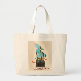 Salt Spring Island British Columbia Canada Large Tote Bag