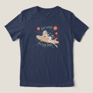 Salt Water and Sun Shine Vintage Beach Palm Tree S Tri-Blend Shirt