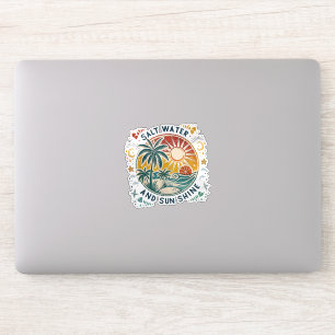 Salt Water and Sun Shine Vintage Tropical Beach