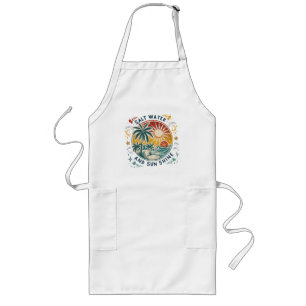 Salt Water and Sun Shine Vintage Tropical Beach Long Apron