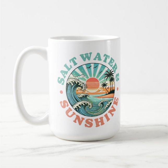 Salt Water & Sunshine 15oz Coffee Mug (Left)
