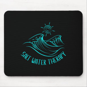 Salt Water Therapy Beach Lover Ocean Waves Summer  Mouse Mat