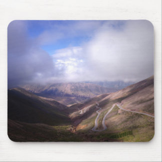 Salta Mountain Serpentine Road With Low Clouds Mouse Mat