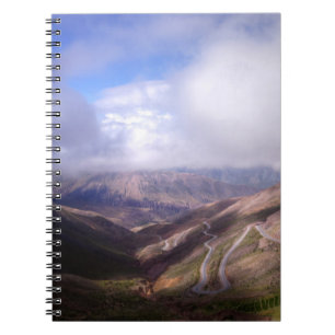 Salta Mountain Serpentine Road With Low Clouds Notebook