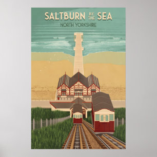 Saltburn by the Sea Travel Poster