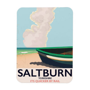 Saltburn - Yorkshire vintage travel poster. Magnet