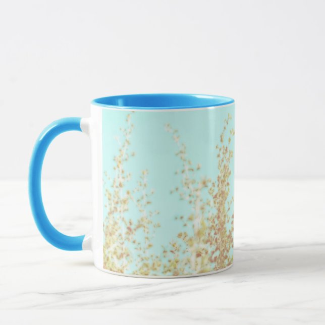 Saltbush Leaves Sky Frame Minimalistic Mug Cup (Left)