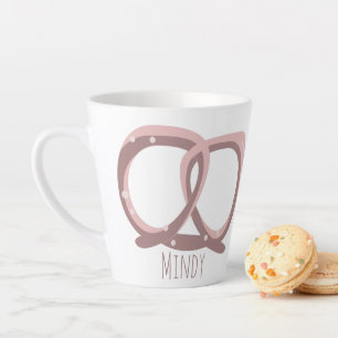 Salted Pretzel Twist Name Latte Mug