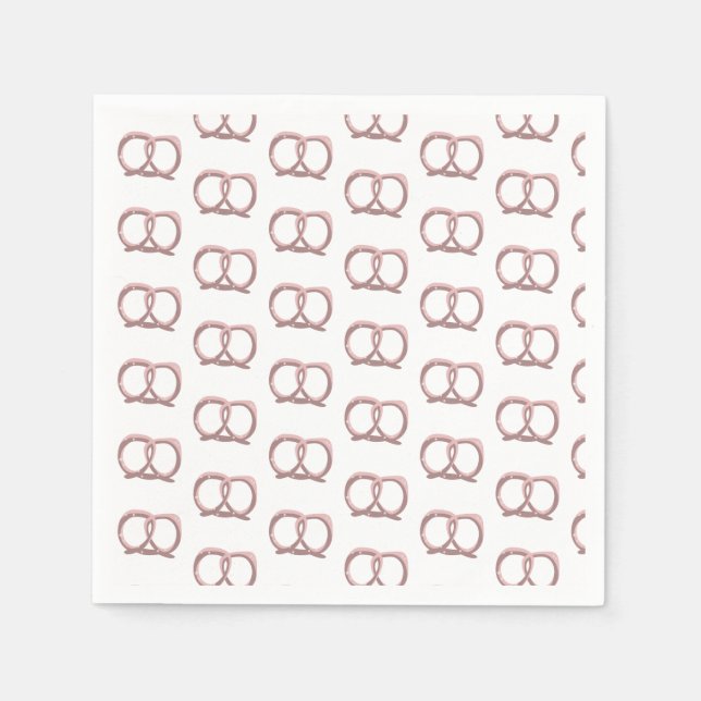 Salted Pretzel Twist Pattern Party   Napkin (Front)
