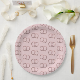 Salted Pretzel Twist Pattern Party Paper Plate
