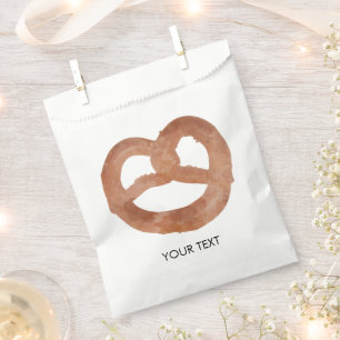 Salted Soft Pretzel Custom Text Favour Bags
