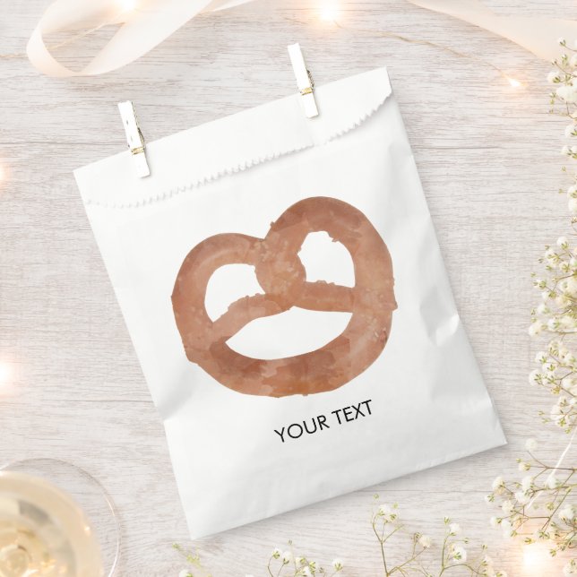 Salted Soft Pretzel Custom Text Favour Bags (Clipped)