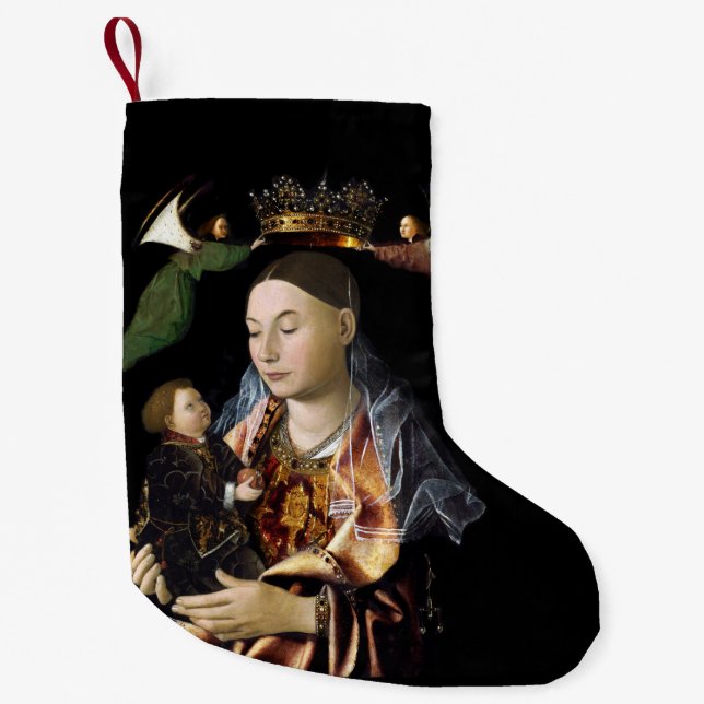 Salting Madonna and Christ Child Small Christmas Stocking (Front)