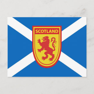 Saltire and Scotland Shield Postcard