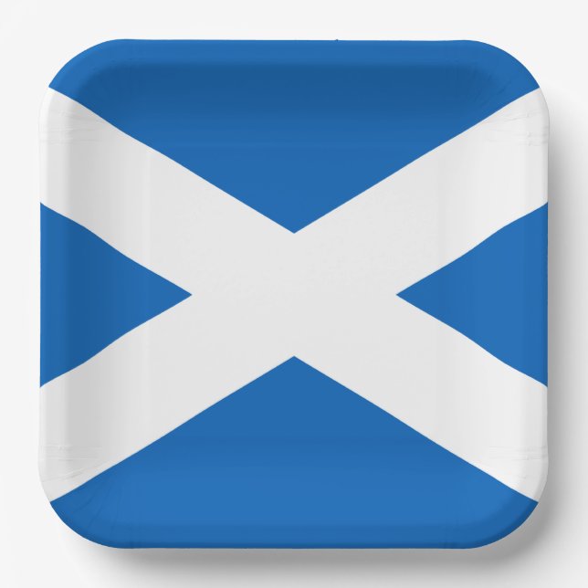 Saltire ~ Flag of Scotland Paper Plate (Front)