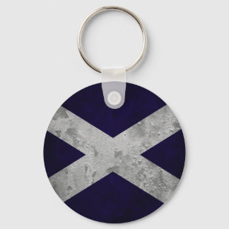 Saltire Grunge Key Ring