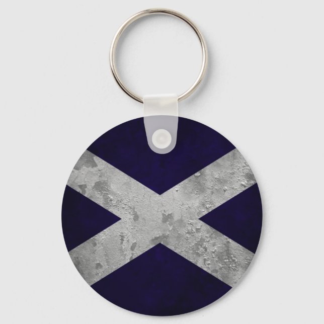 Saltire Grunge Key Ring (Front)