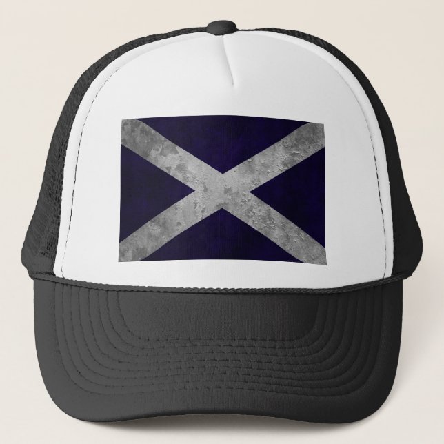 Saltire Grunge Trucker Hat (Front)