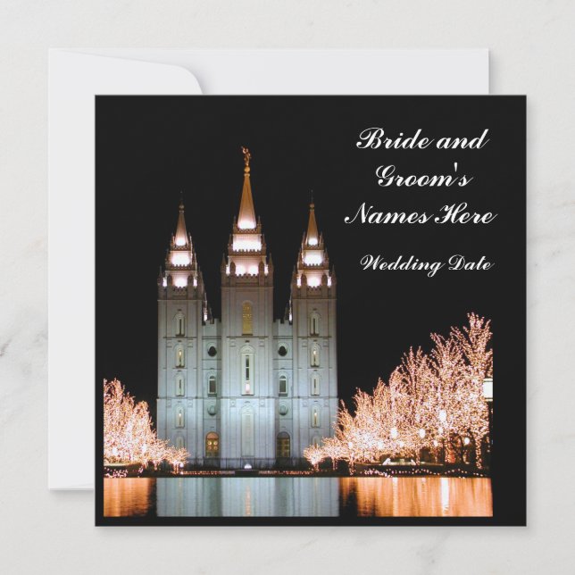 SaltLakeTemple-InvitationToWeddingReception Invitation (Front)