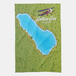 Salton Sea California USA map Tea Towel