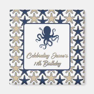 Saltwater and Sunshine Beach Birthday Party Magnet