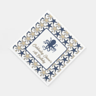 Saltwater and Sunshine Beach Birthday Party Napkin