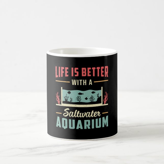 Saltwater Aquarium Fish Tank Aquatic Aquarist Coffee Mug (Center)